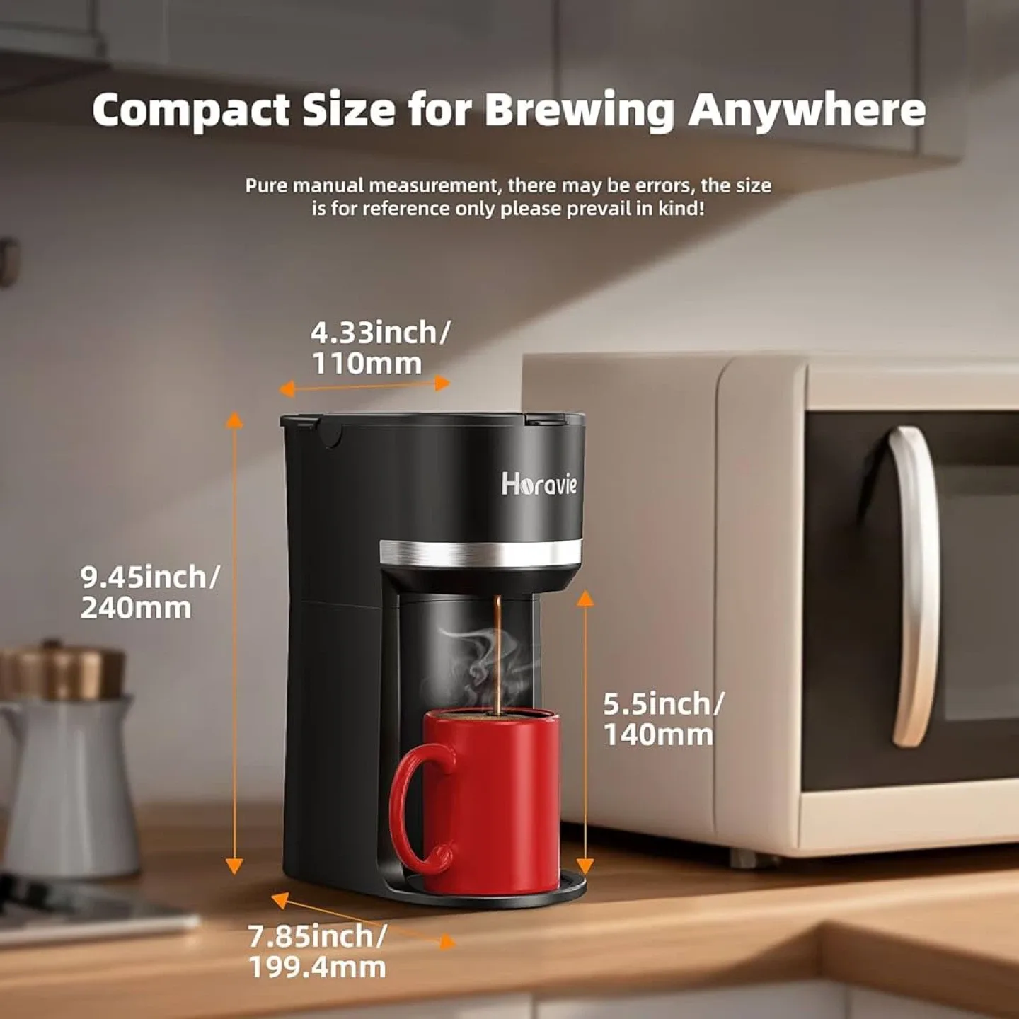 Horavie Single Serve Coffee Maker - K-Pod & Grounds image indicator(6)
