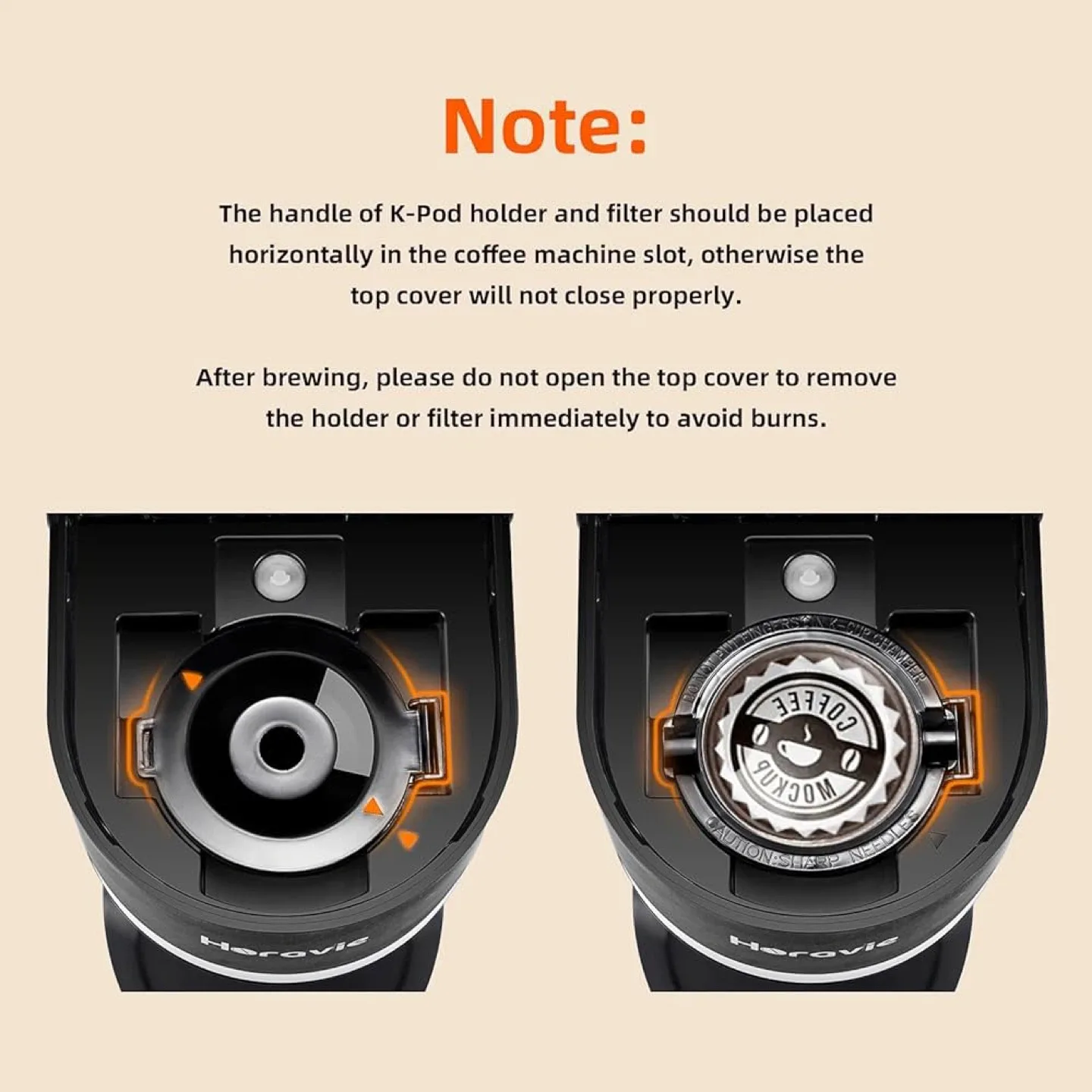 Horavie Single Serve Coffee Maker - K-Pod & Grounds image indicator(3)