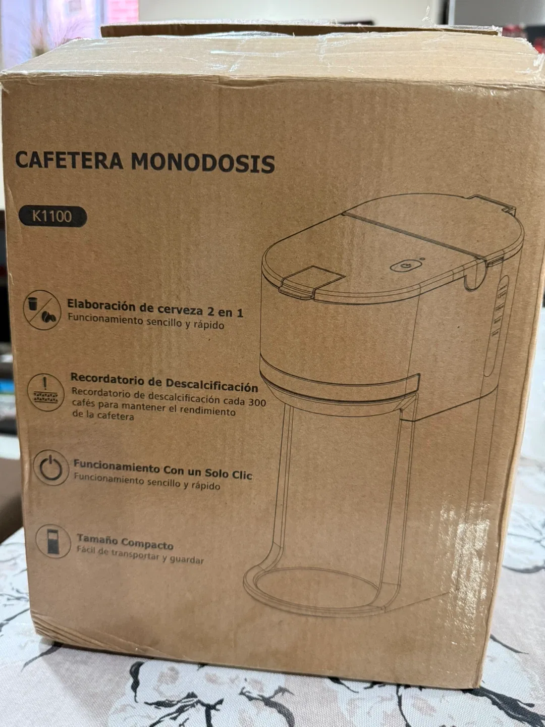 Horavie Single Serve Coffee Maker - K-Pod & Grounds image indicator(7)