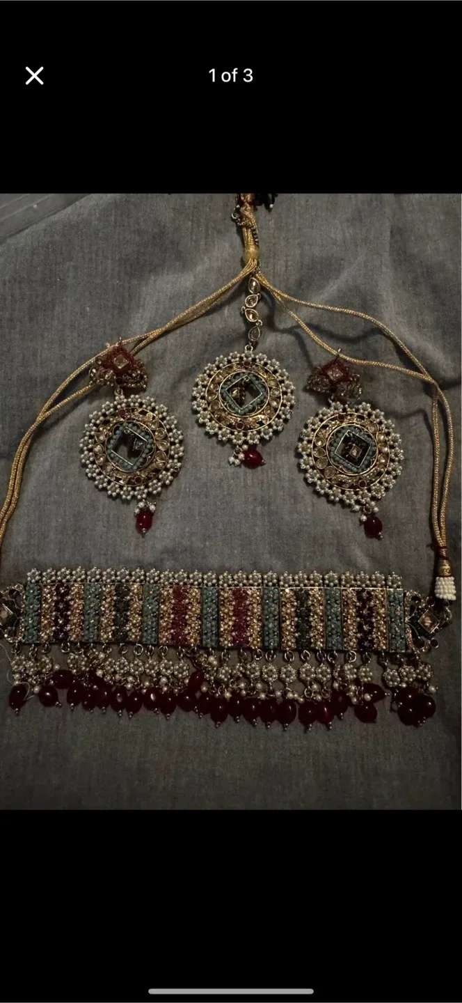 Necklace, Earrings & Tikka Set thumbnail