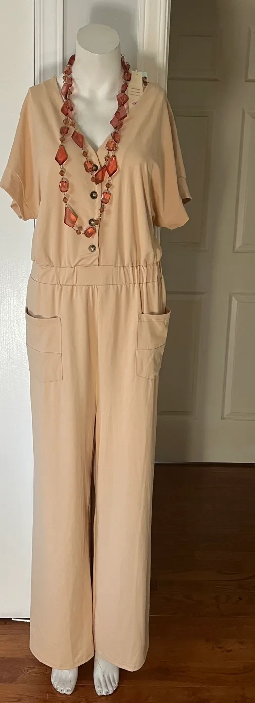 DOKOTOO Beige Jumpsuit - Size XL image indicator(2)