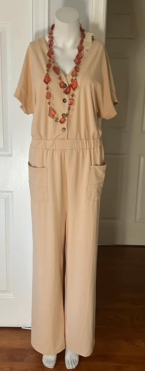 DOKOTOO Beige Jumpsuit - Size XL image indicator(3)
