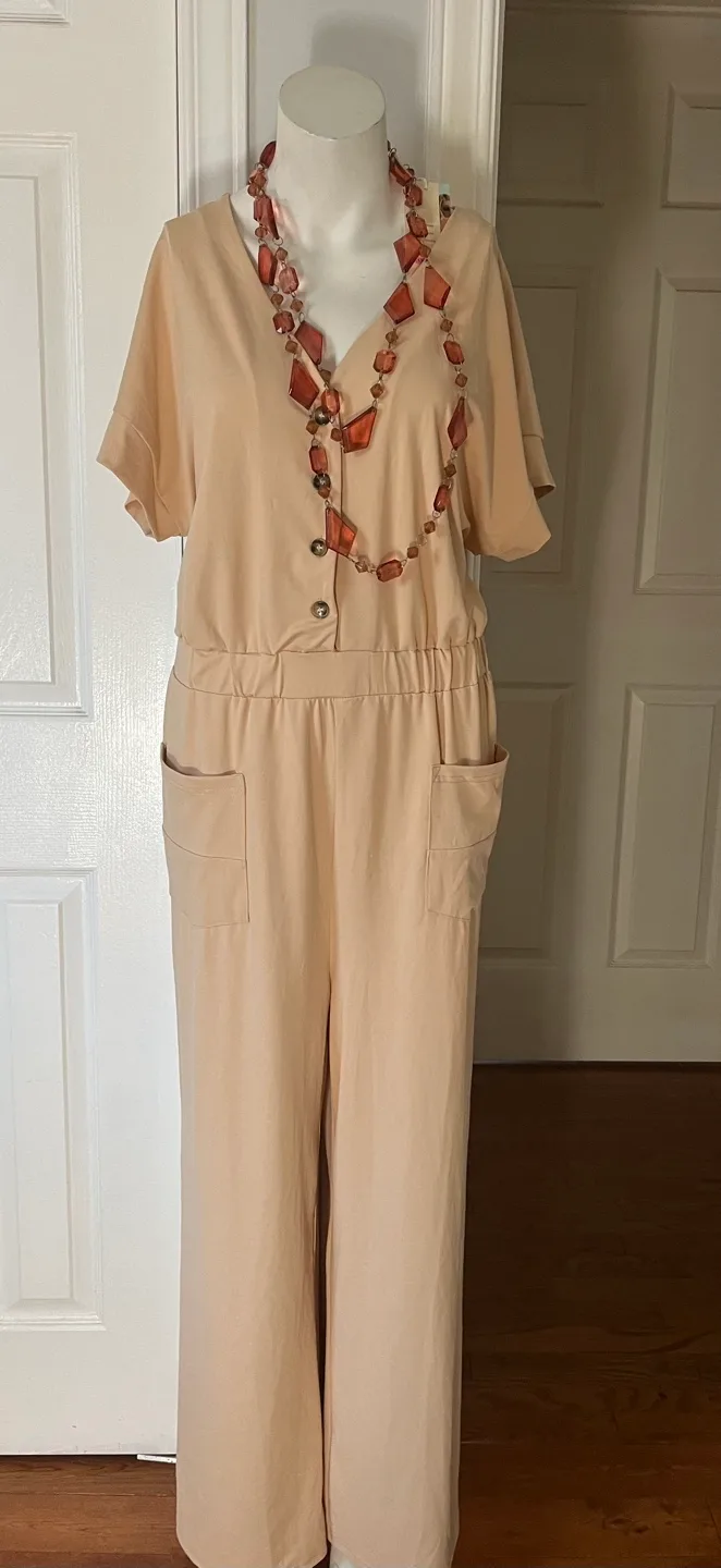 DOKOTOO Beige Jumpsuit - Size XL image indicator(4)