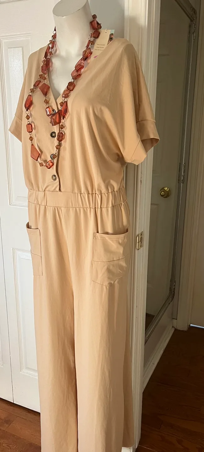 DOKOTOO Beige Jumpsuit - Size XL image indicator(5)