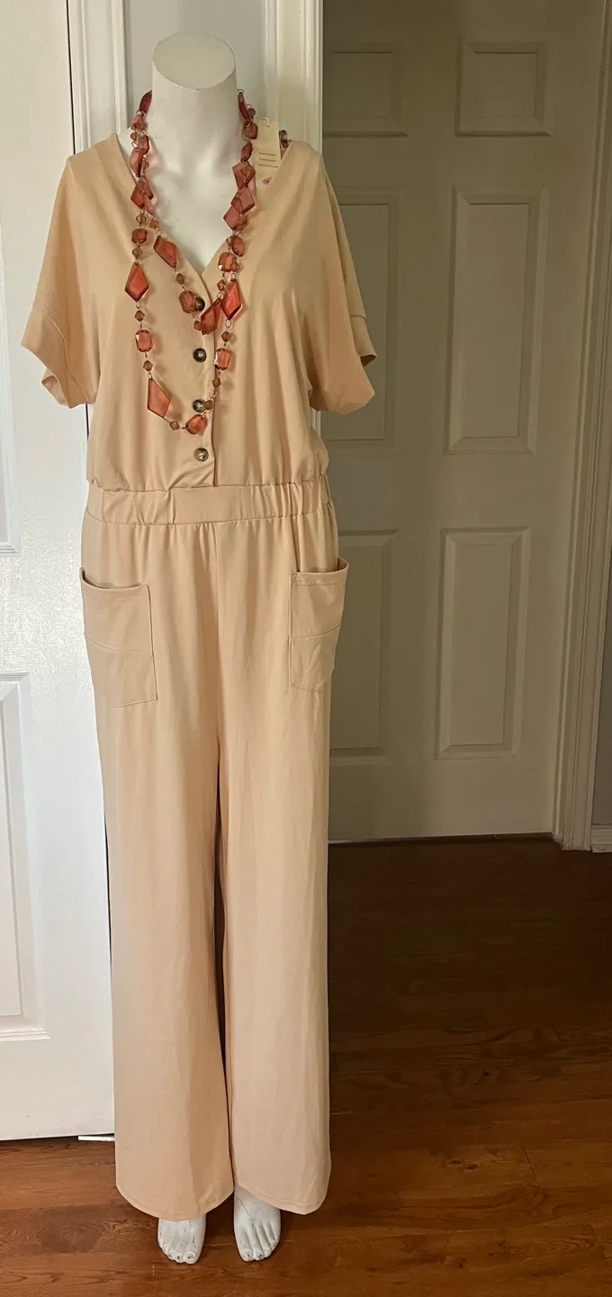DOKOTOO Beige Jumpsuit - Size XL image indicator(7)