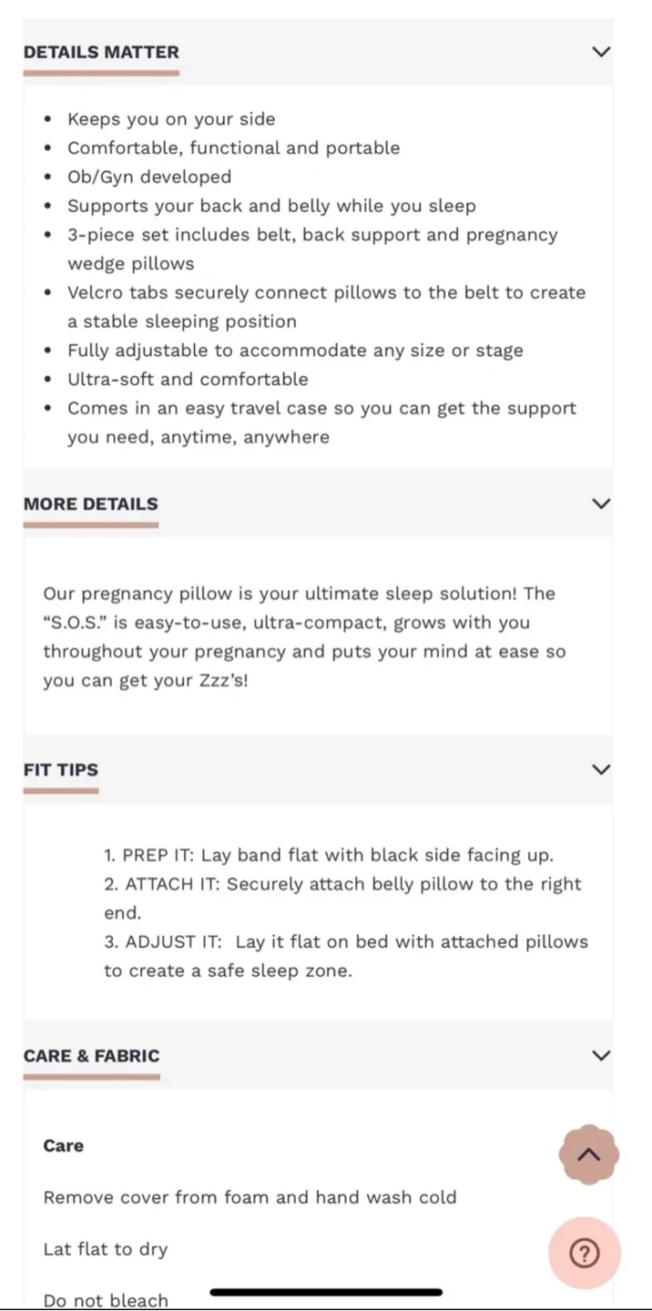 Belly Bandit S.O.S. Sleep-On-Side Maternity Pillow image indicator(5)