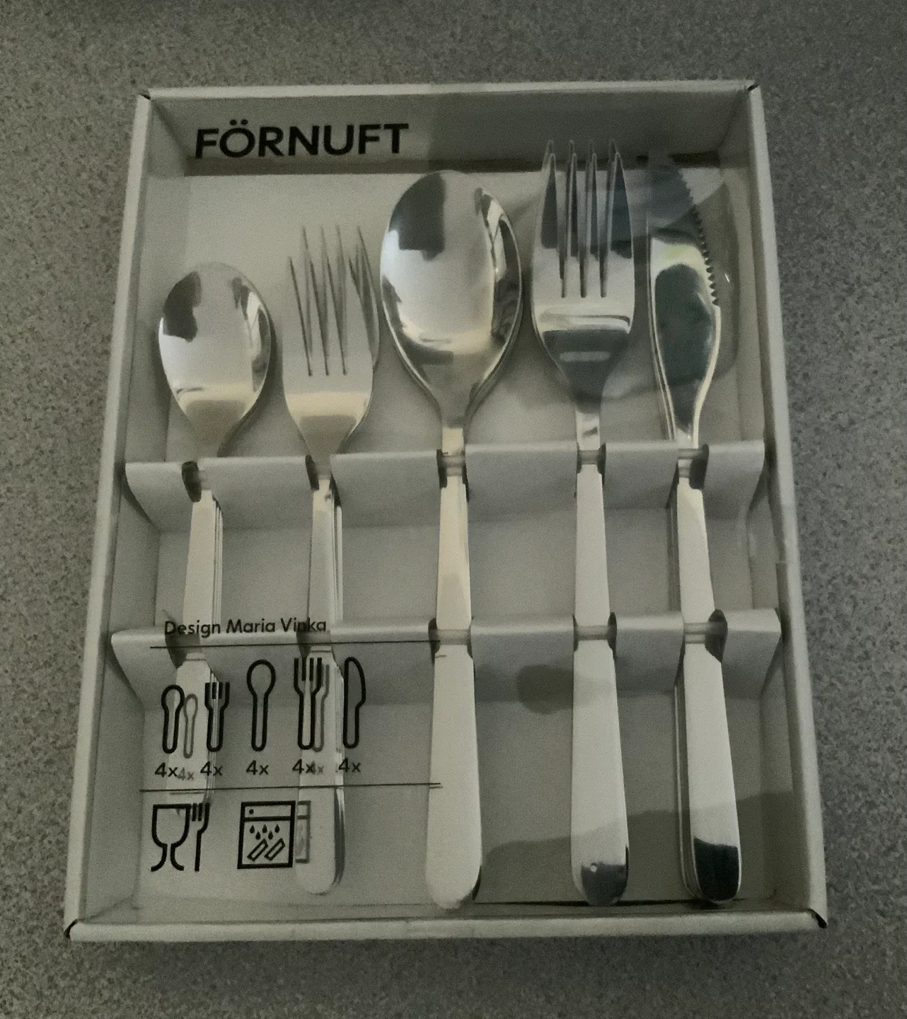 IKEA 900.430.764 Fornuft 20-Piece Flatware Set, Stainless Steel thumbnail