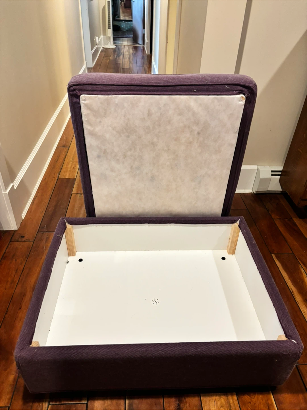 IKEA Purple Storage Ottoman - photo 3