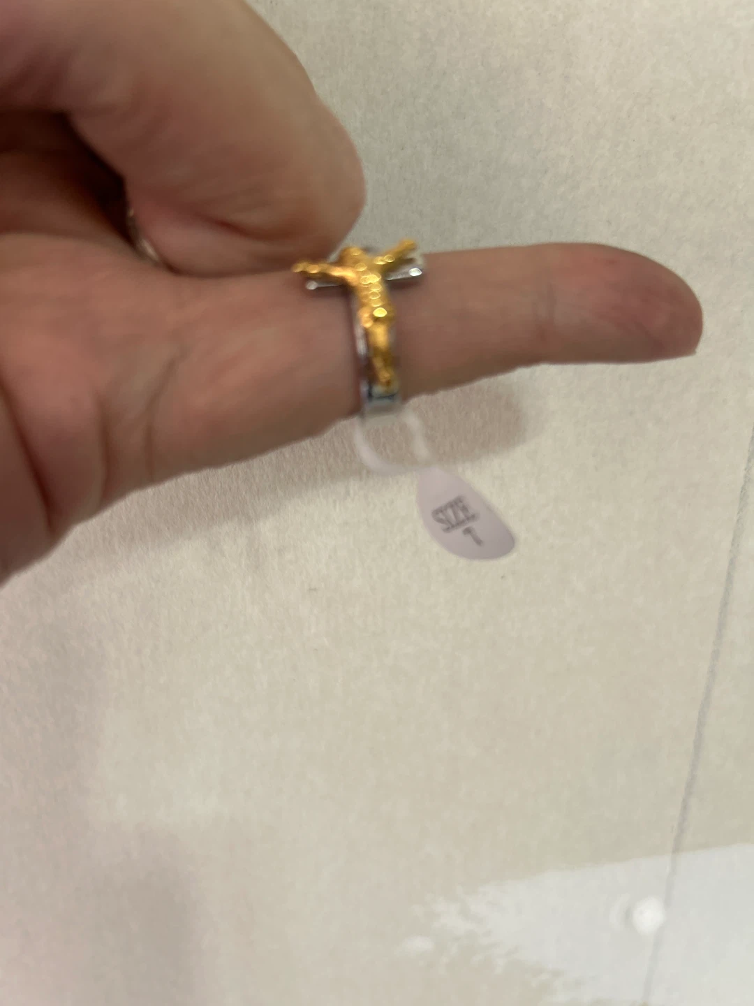 Size 7 Crucifix Ring