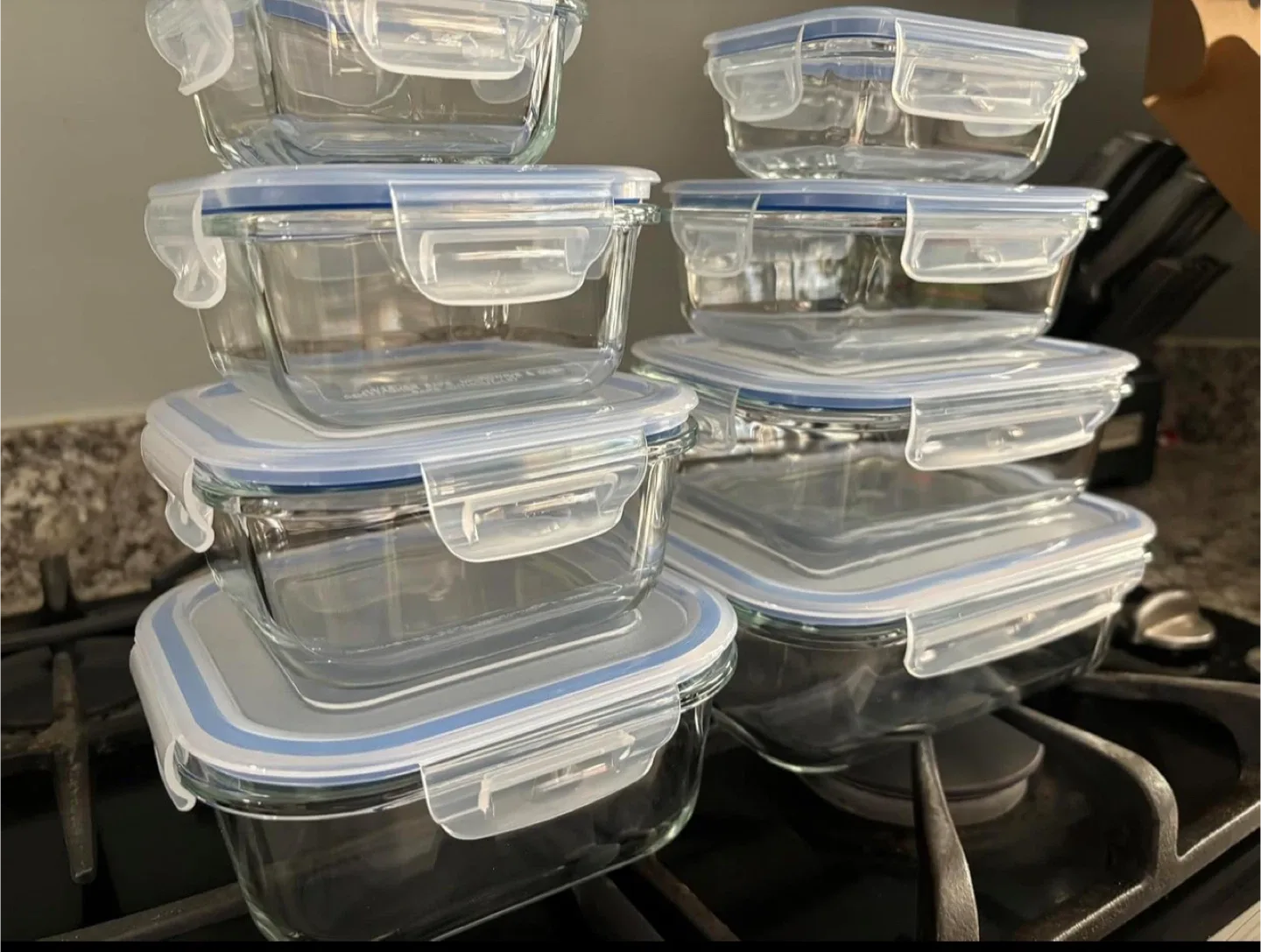 16pcs Leakproof Glass Food Storage Containers (orig.$44) image indicator(9)