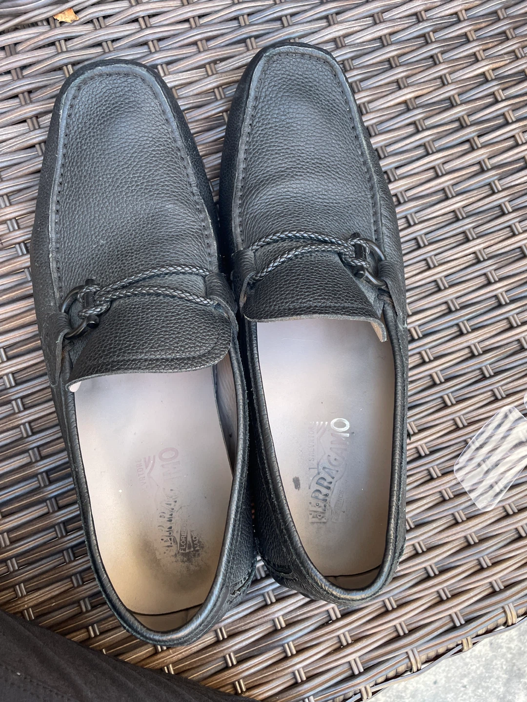 Salvatore Ferragamo Black Leather Loafers