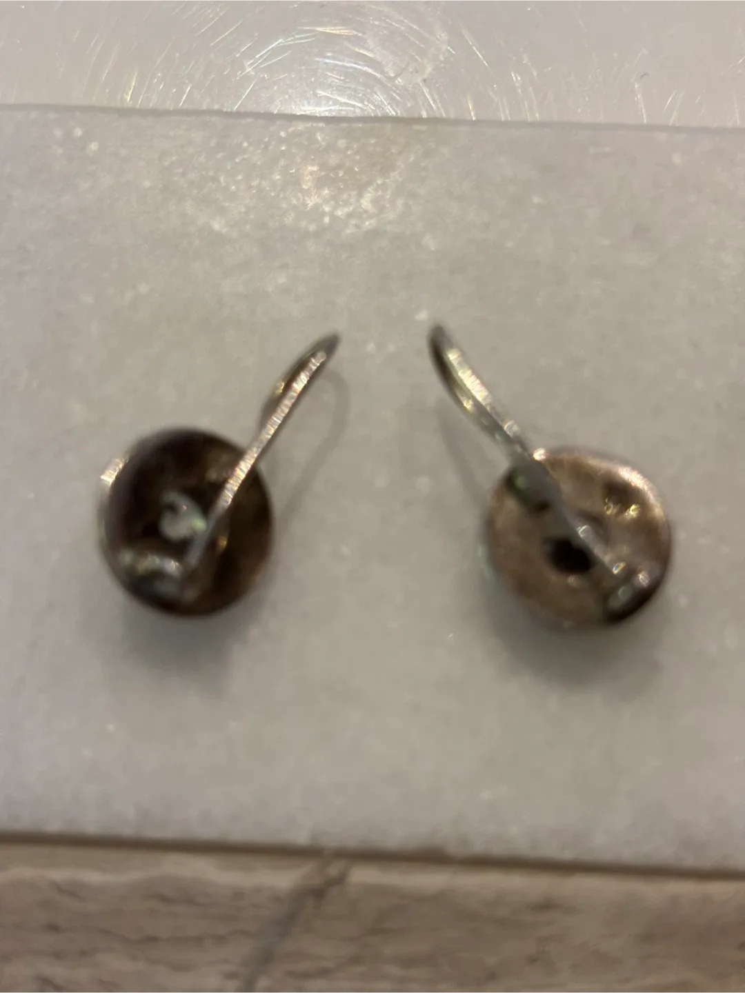 Silver Drop Earrings with Clear Stone image indicator(4)