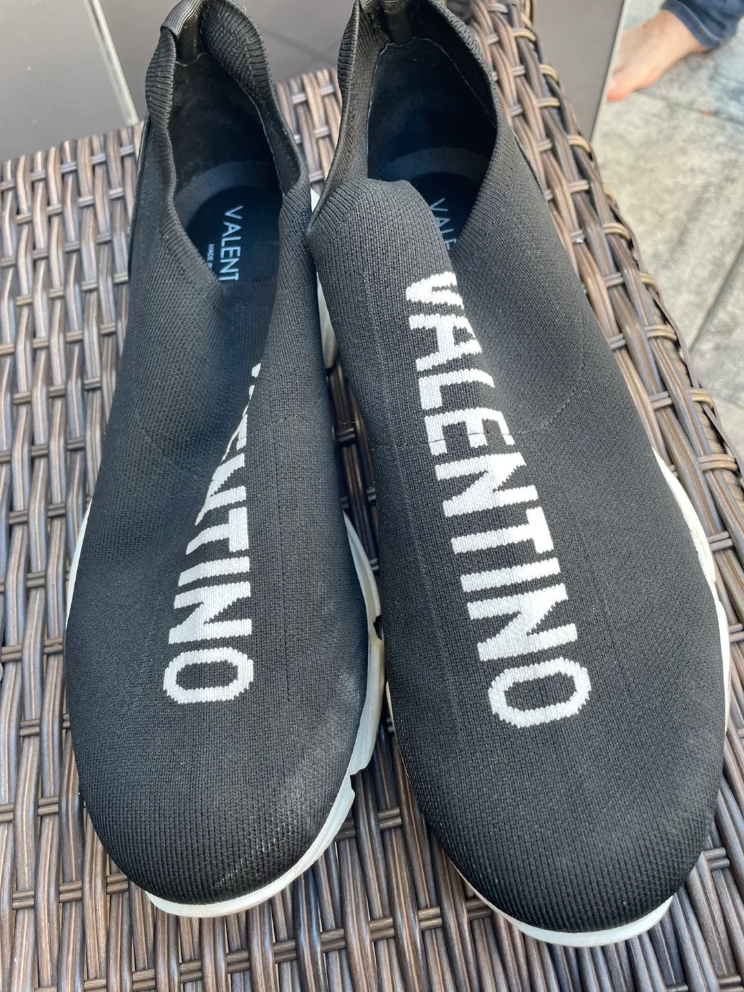 Valentino Black Knit Slip-On Sneakers image indicator(2)
