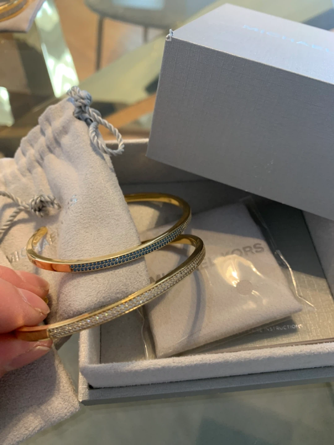 Michael Kors Gold Bangle Set with Box