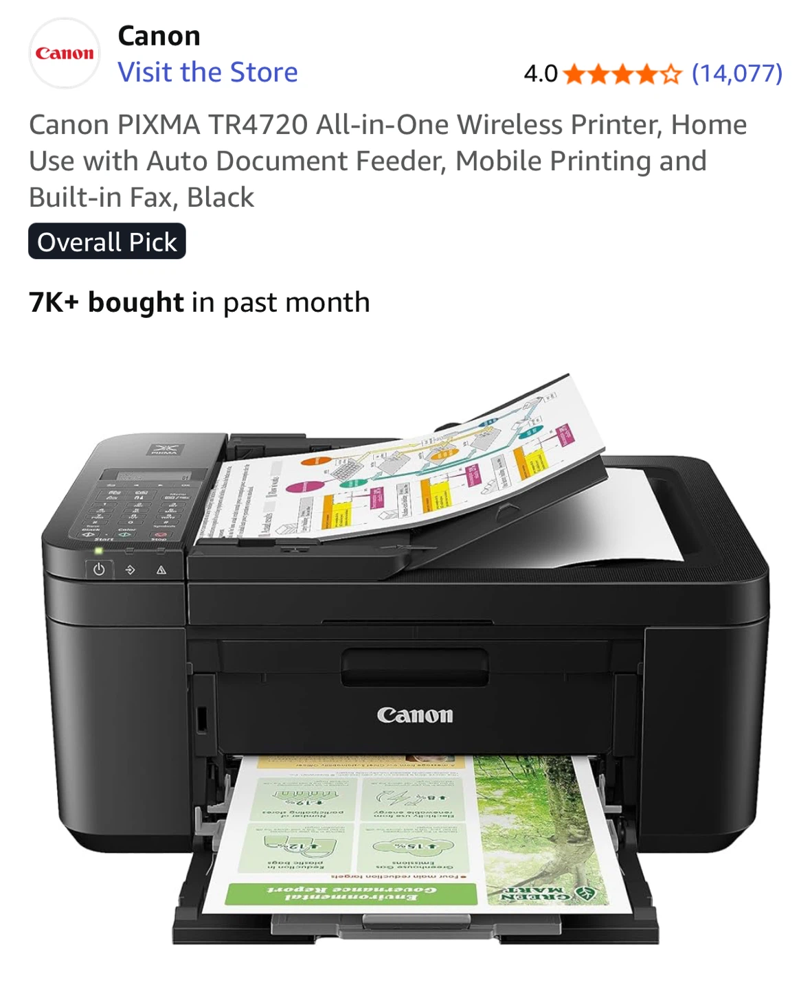 Canon PIXMA TR4720 All-in-One Wireless Printer - Black - photo 2