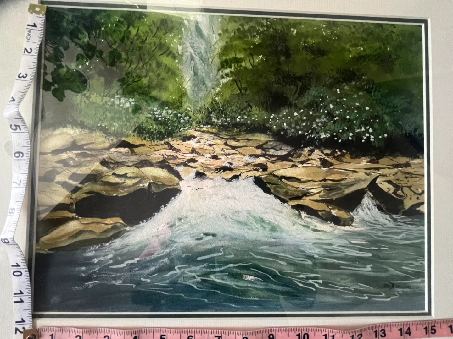 Original Art- Watercolour, 1997, by A. Dale - Running Stream image indicator(6)