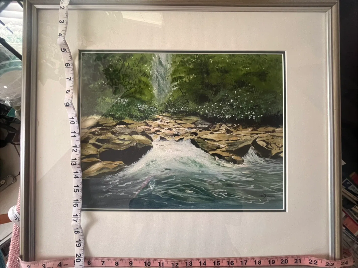 Original Art- Watercolour, 1997, by A. Dale - Running Stream image indicator(5)