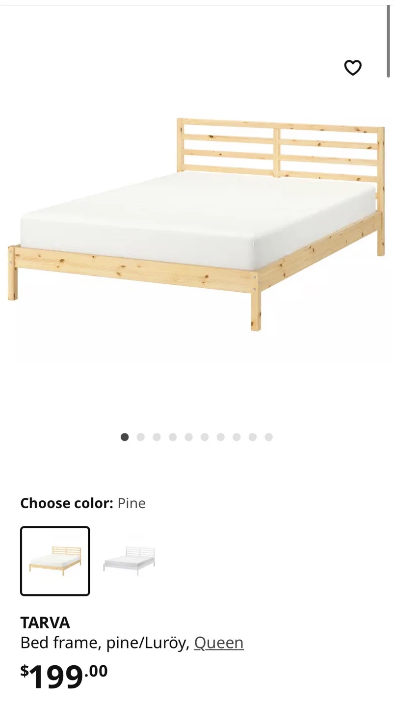 IKEA Tarva Queen Bed Frame - Pine image indicator(2)