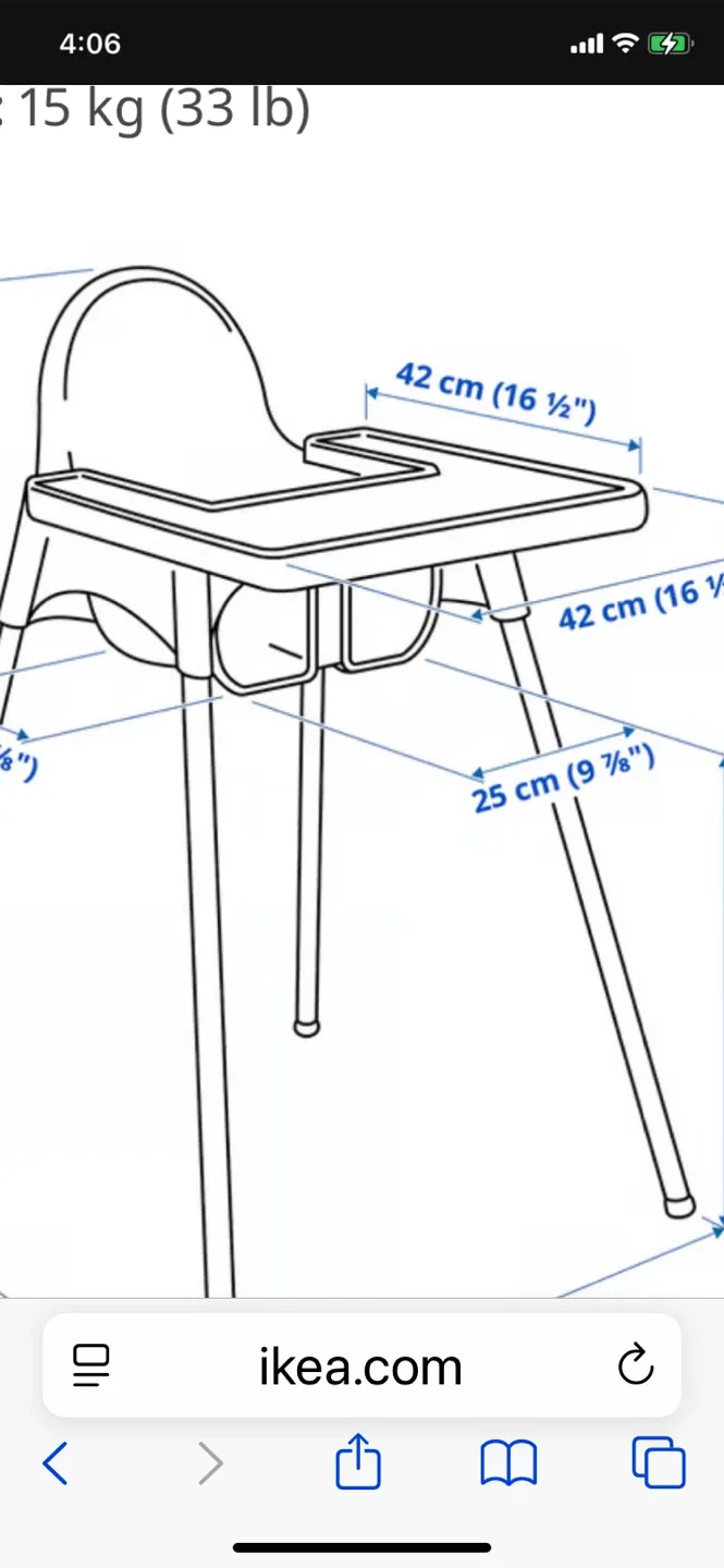 IKEA Antilop High Chair - White image indicator(2)