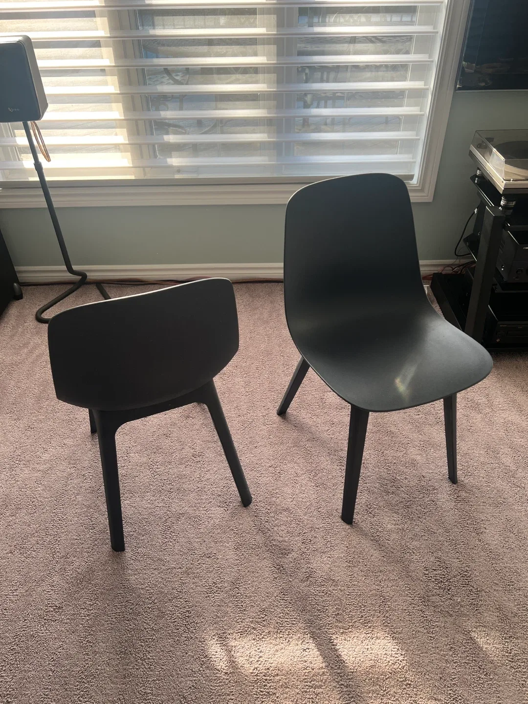 2 ikea navy chairs (price is for both) image indicator(2)