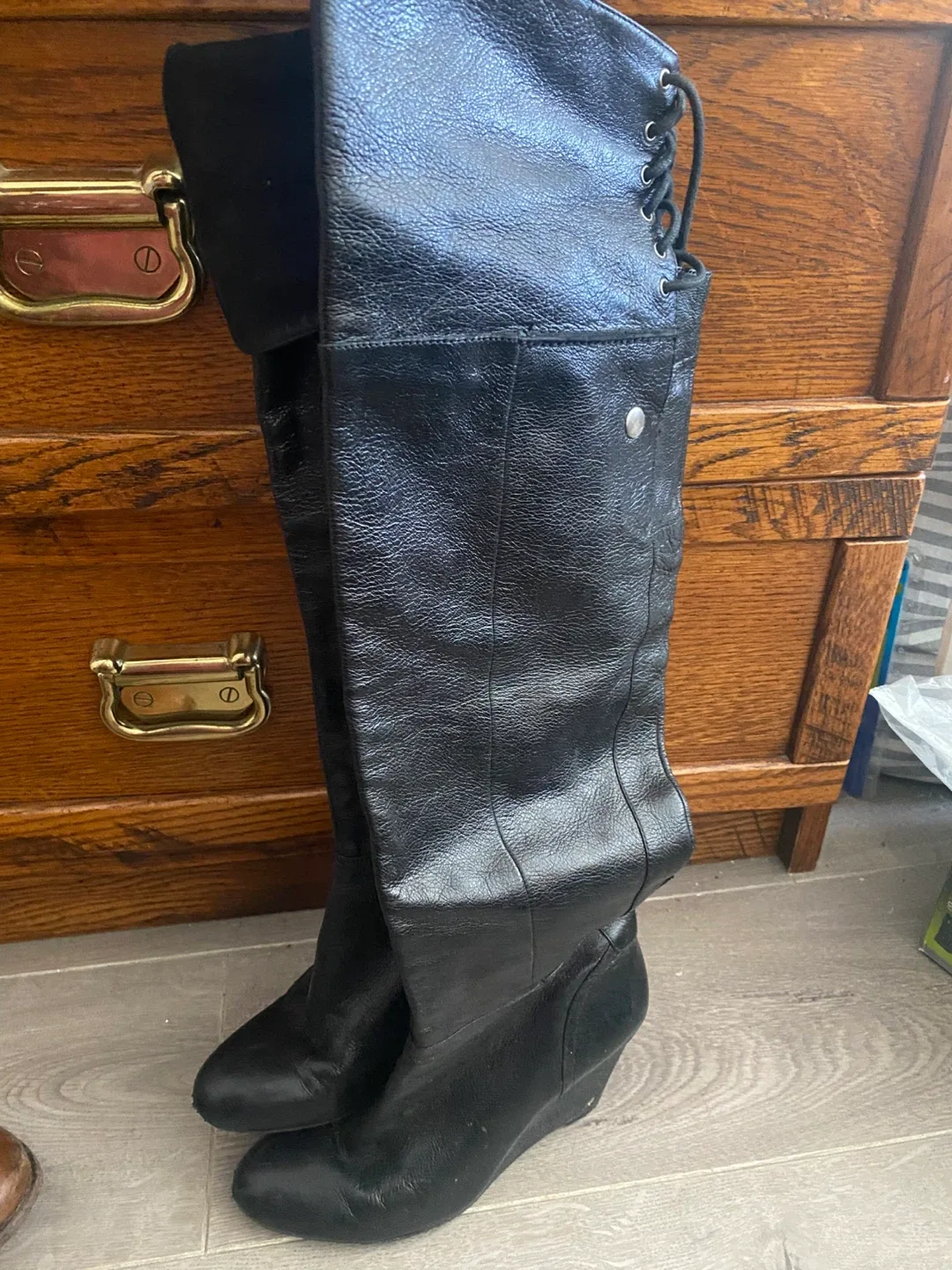 Black Leather boots thumbnail