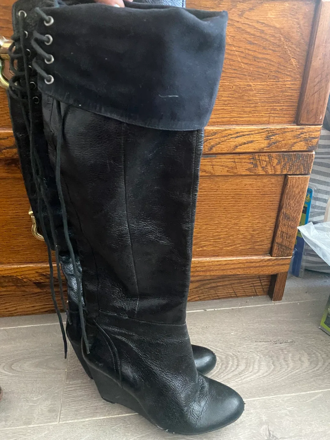 Black Leather boots image indicator(2)