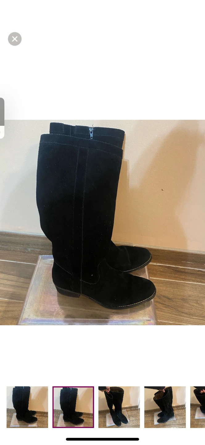 Boots size 10 genuine suede