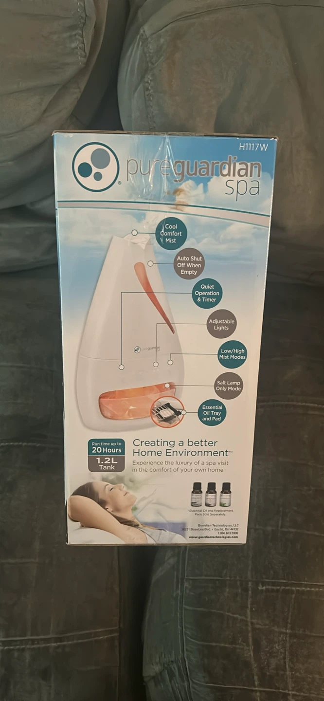 PureGuardian SPA 3-in-1 Salt Lamp Humidifier Oil Diffuser - photo 3