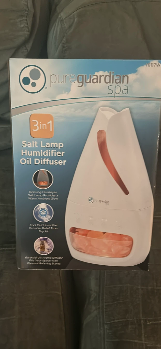 PureGuardian SPA 3-in-1 Salt Lamp Humidifier Oil Diffuser