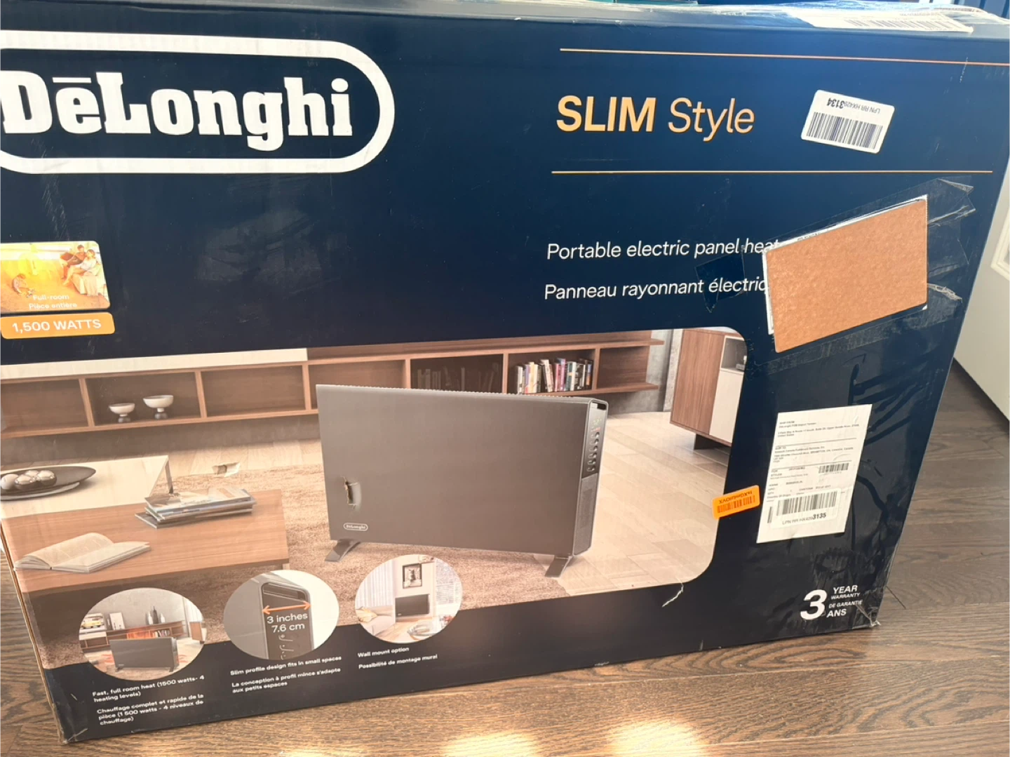 DeLonghi Slim Style  Electric Heater - Grey - photo 3