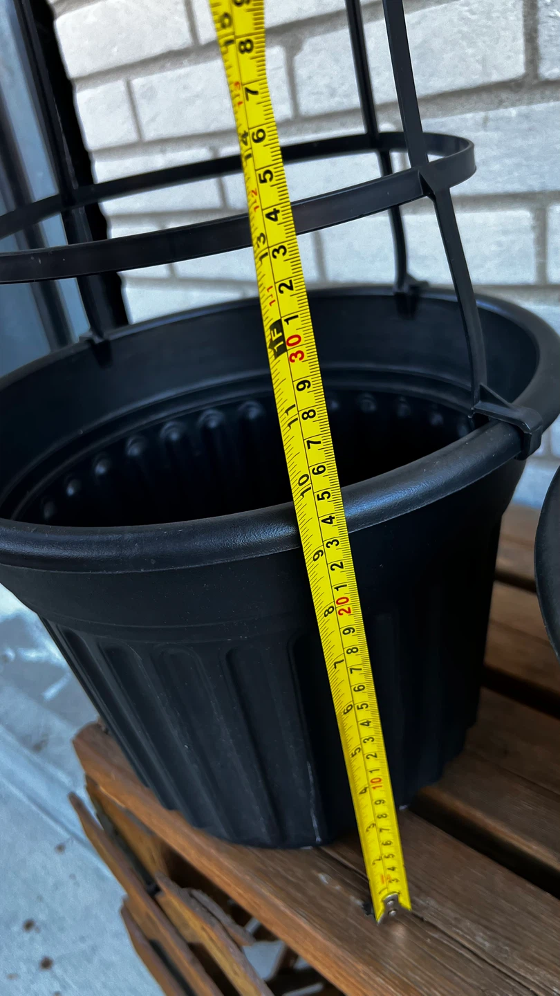 Tomato Cage with Planter Pot - Black - photo 2