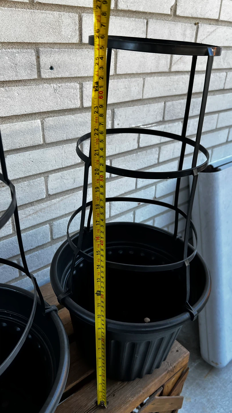 Tomato Cage with Planter Pot - Black - photo 3