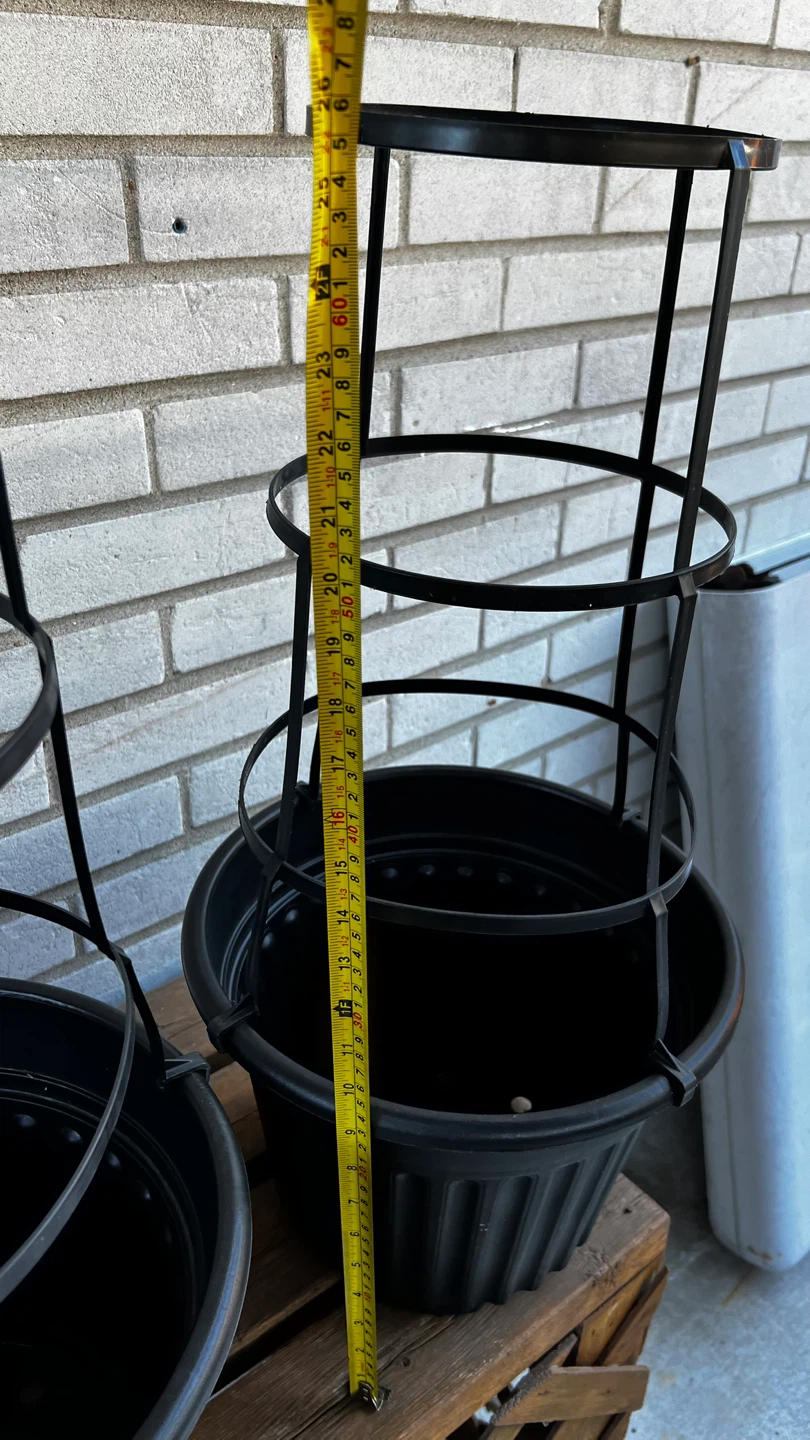 Tomato Cage with Planter Pot - Black - photo 5
