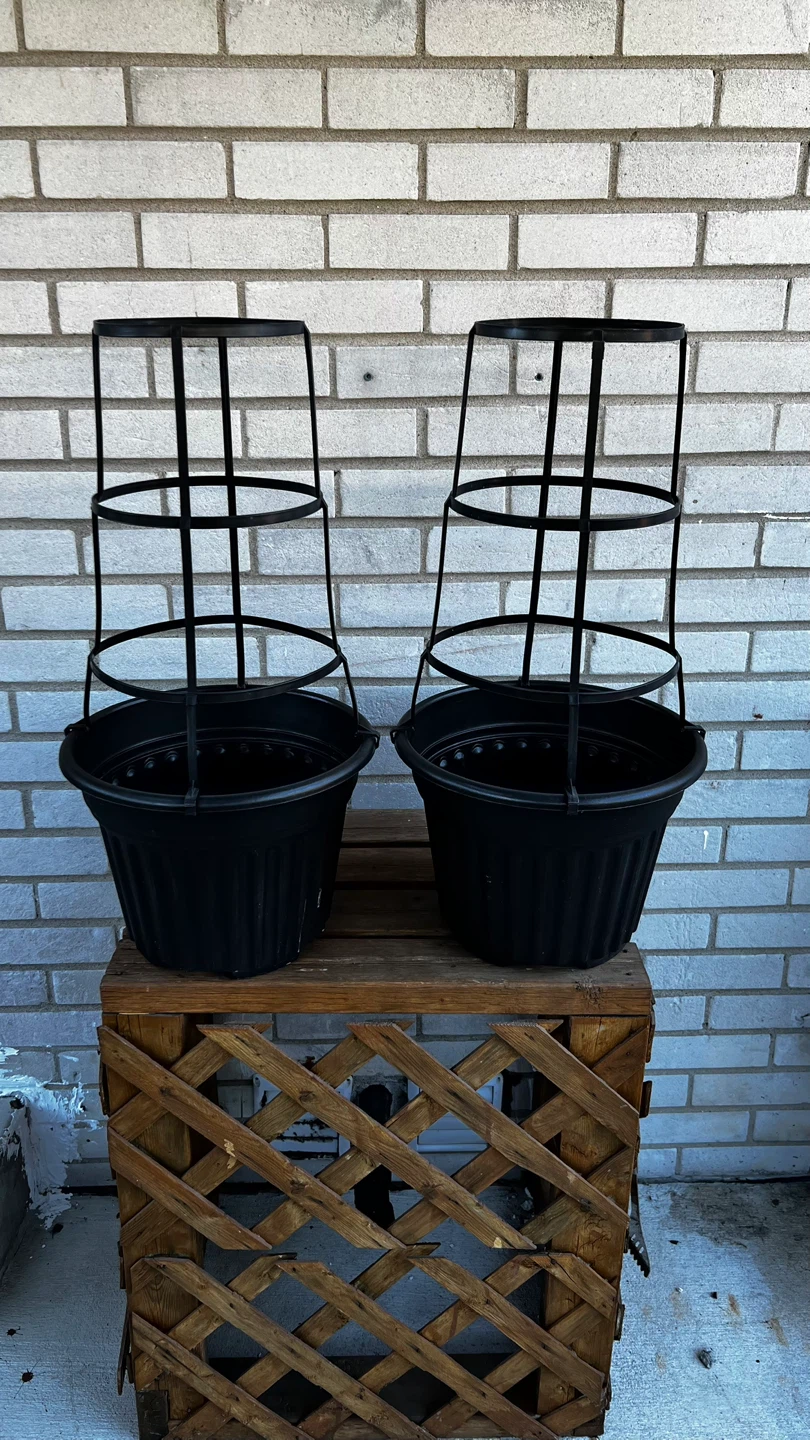 Tomato Cage with Planter Pot - Black - photo 4
