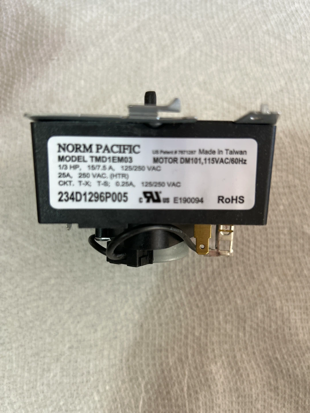 Norm Pacific TMD1EM03 Motor Timer