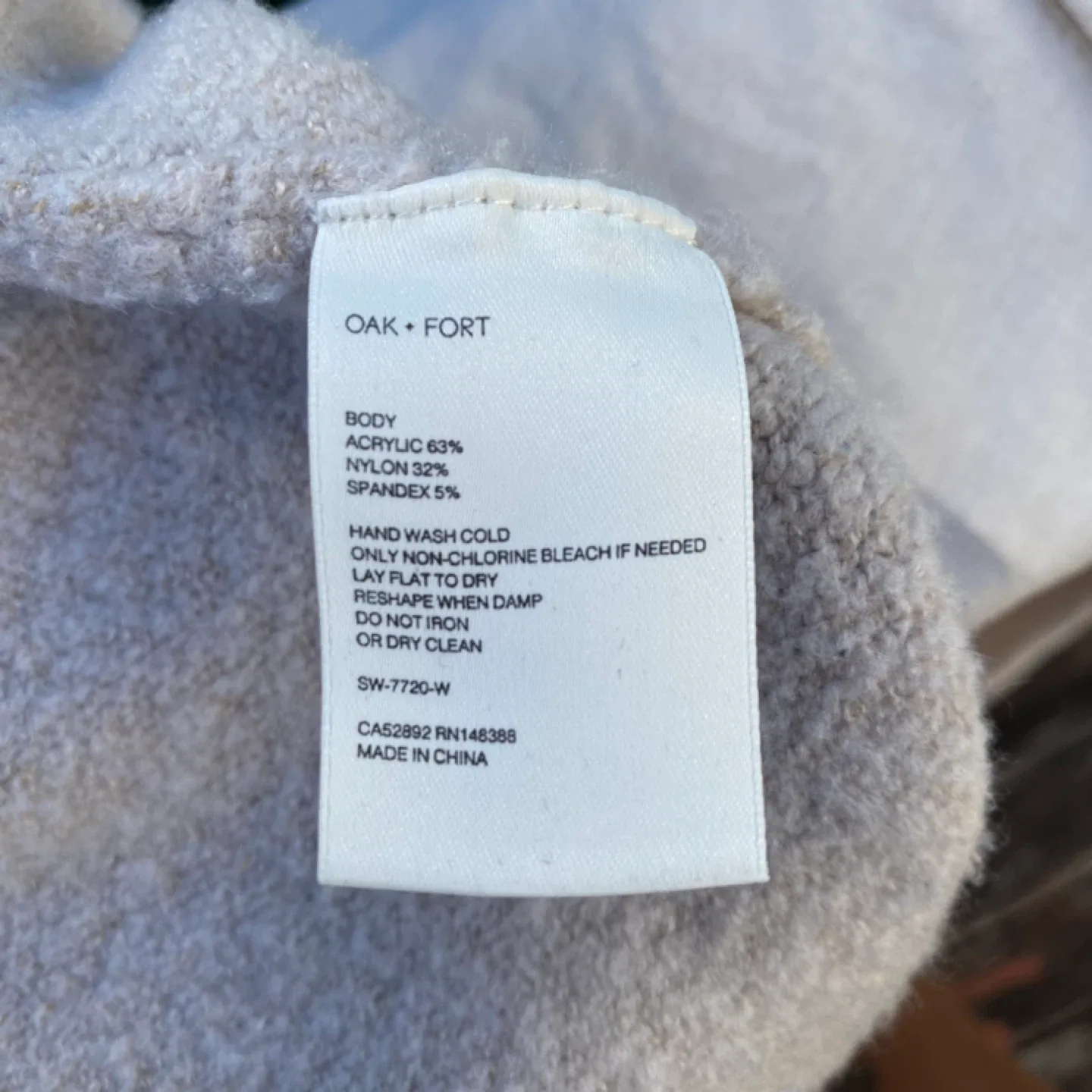 Oak + Fort Beige Sweater - Size XS image indicator(5)