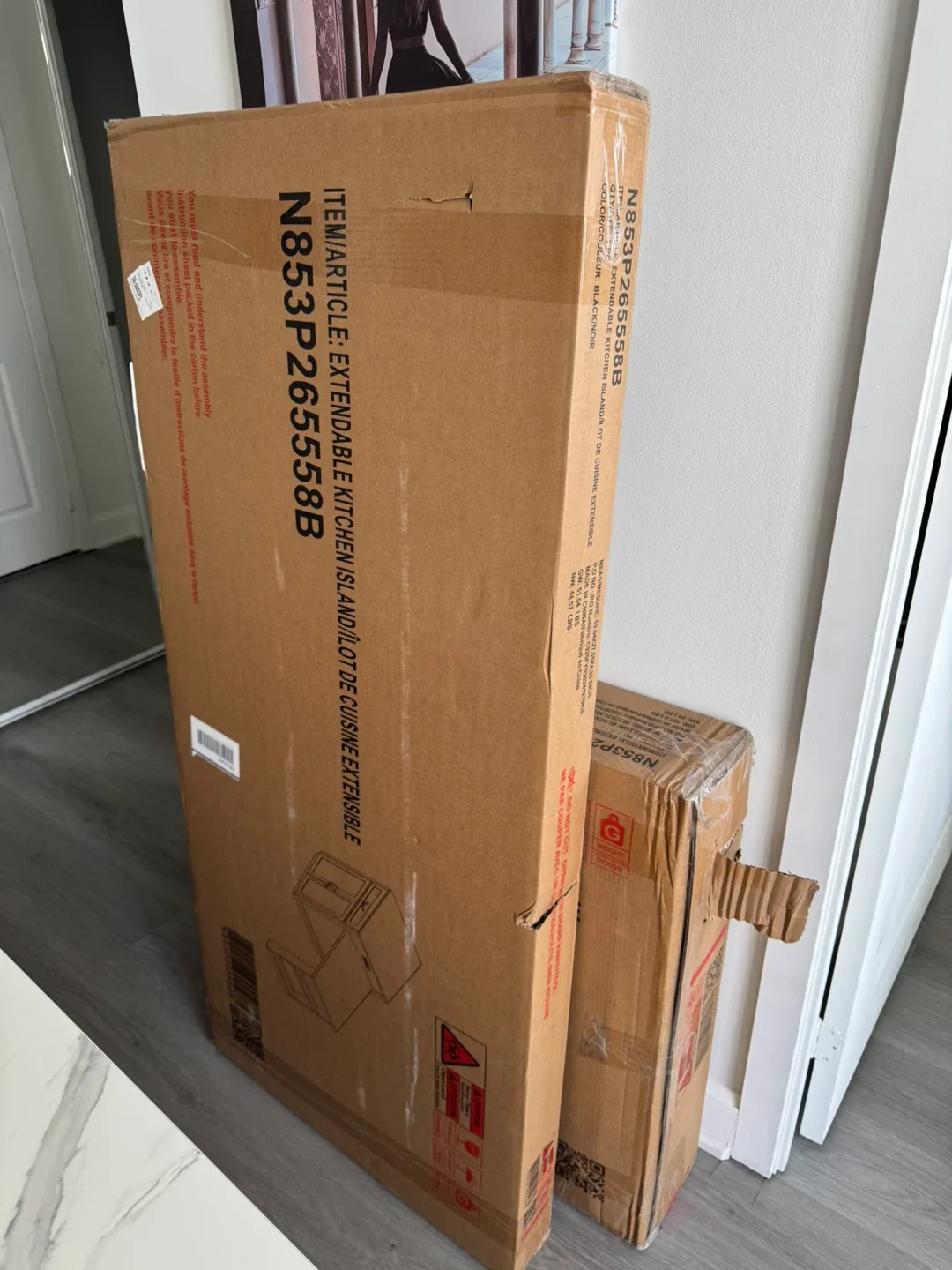 Brand New Extendable Kitchen Island - image indicator(4)