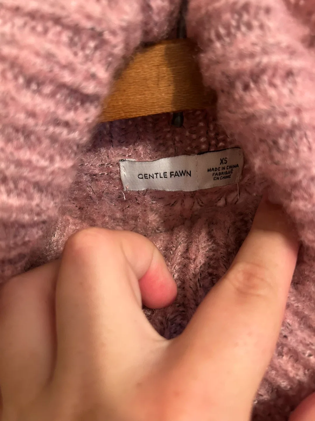 Gentle Fawn Pink Knit Sweater - Size XS image indicator(4)