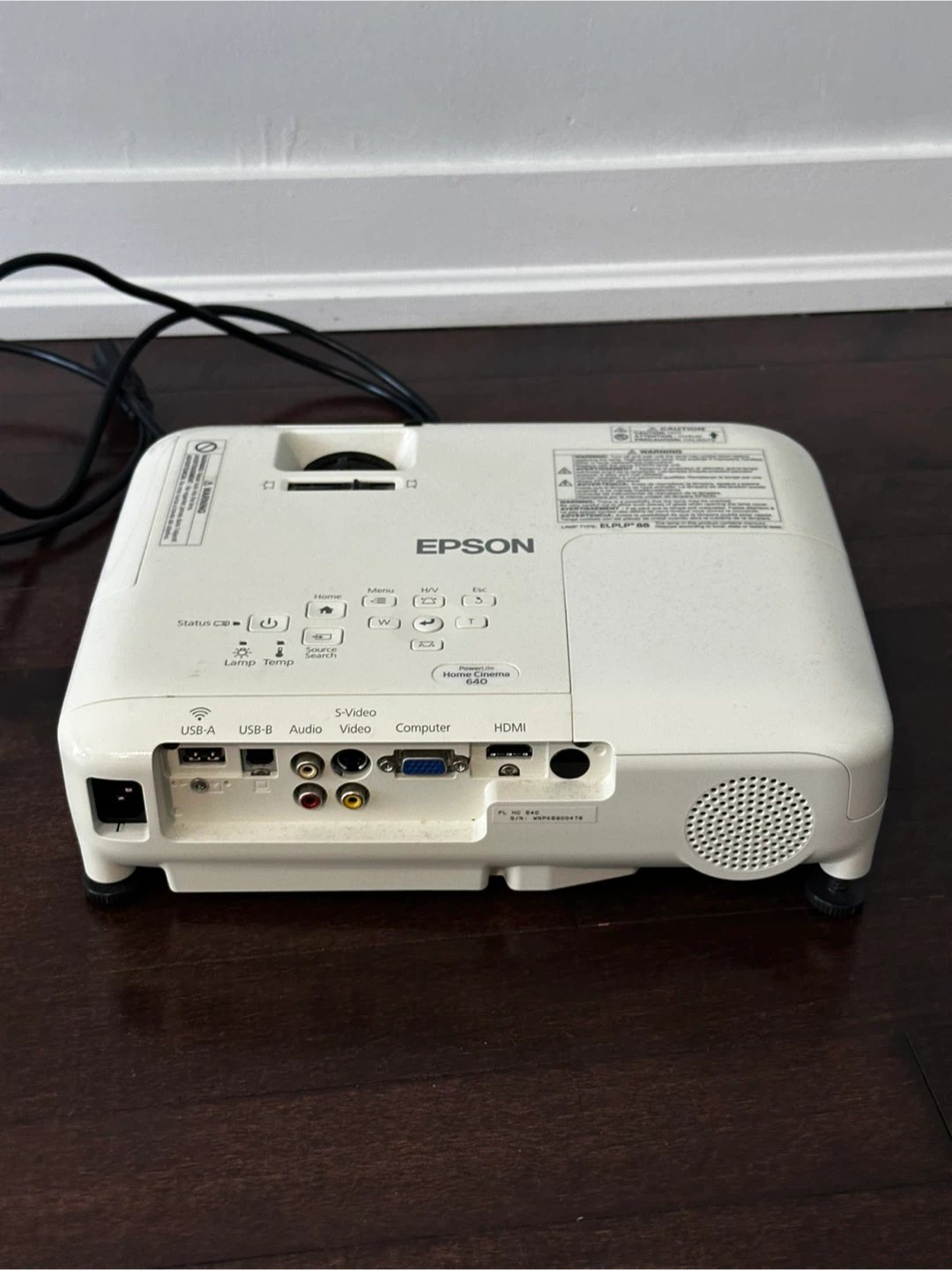 Epson Home Cinema 640 Projector - photo 3