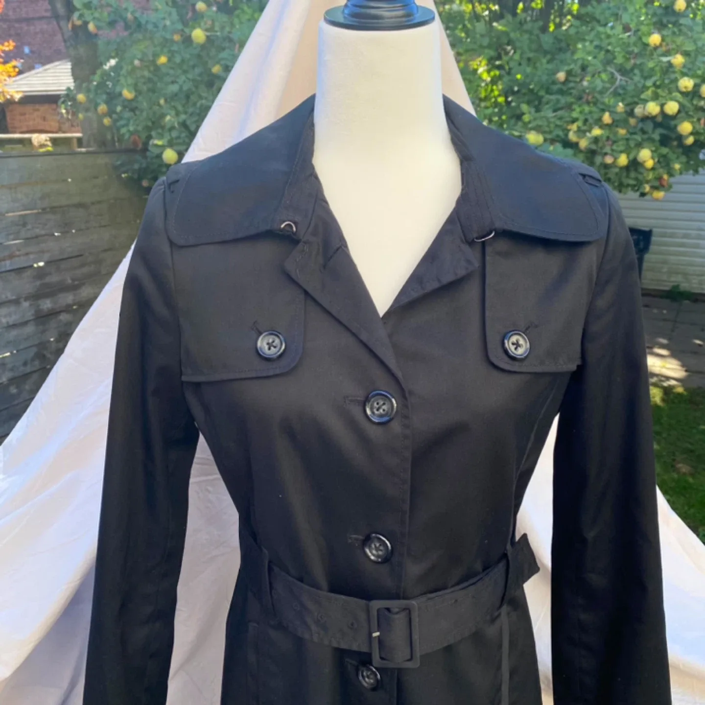 Black Jacob Trench Coat (S) image indicator(2)