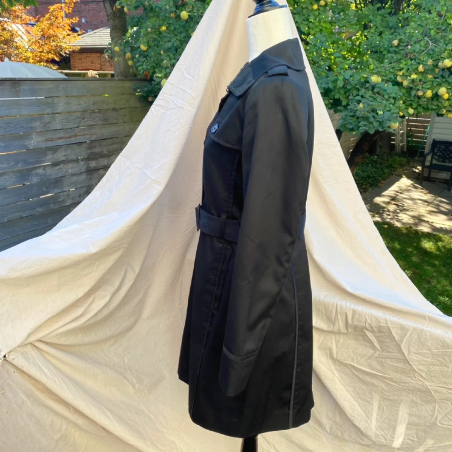 Black Jacob Trench Coat (S) image indicator(3)