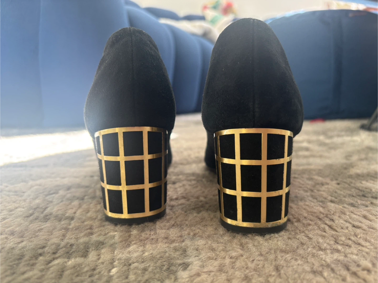 Brian Atwood Black Suede Heels - Size 9 - photo 2