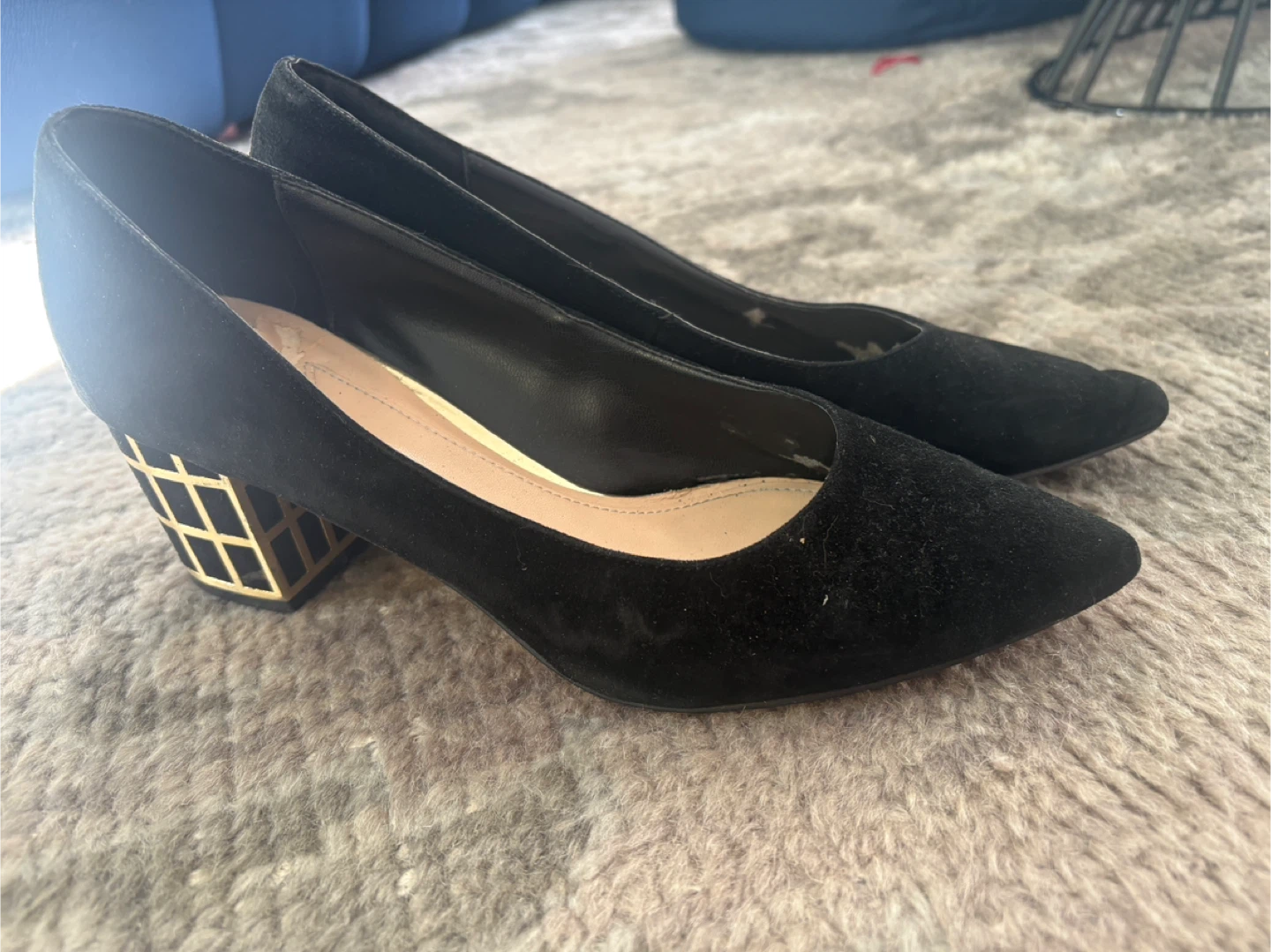 Brian Atwood Black Suede Heels - Size 9 - photo 3