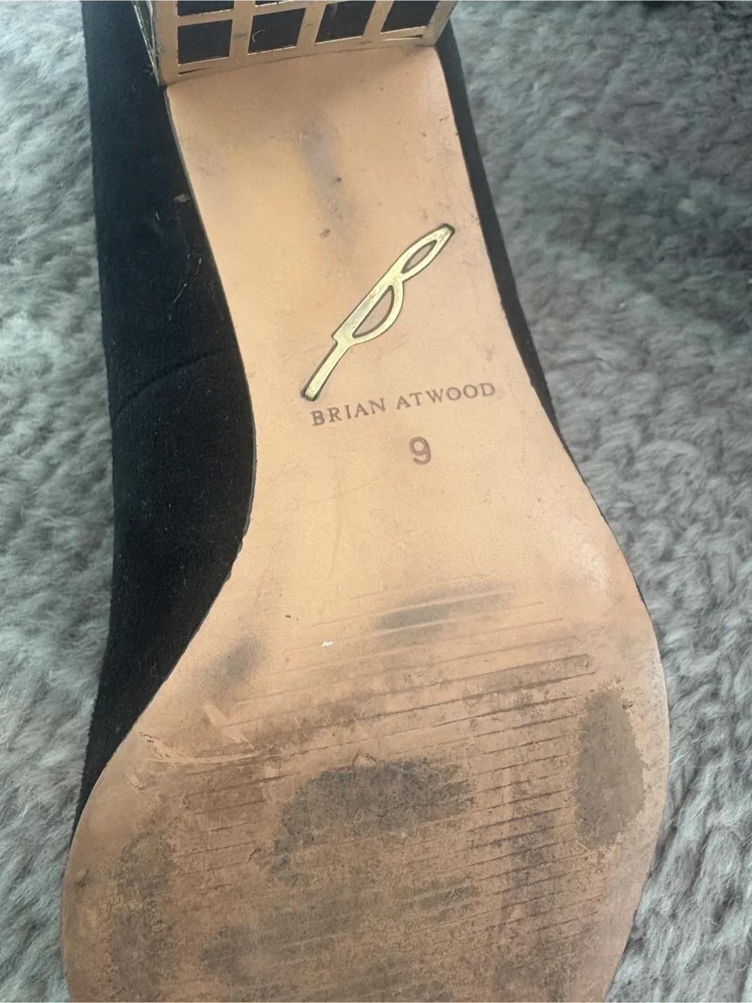 Brian Atwood Black Suede Heels - Size 9 image indicator(6)