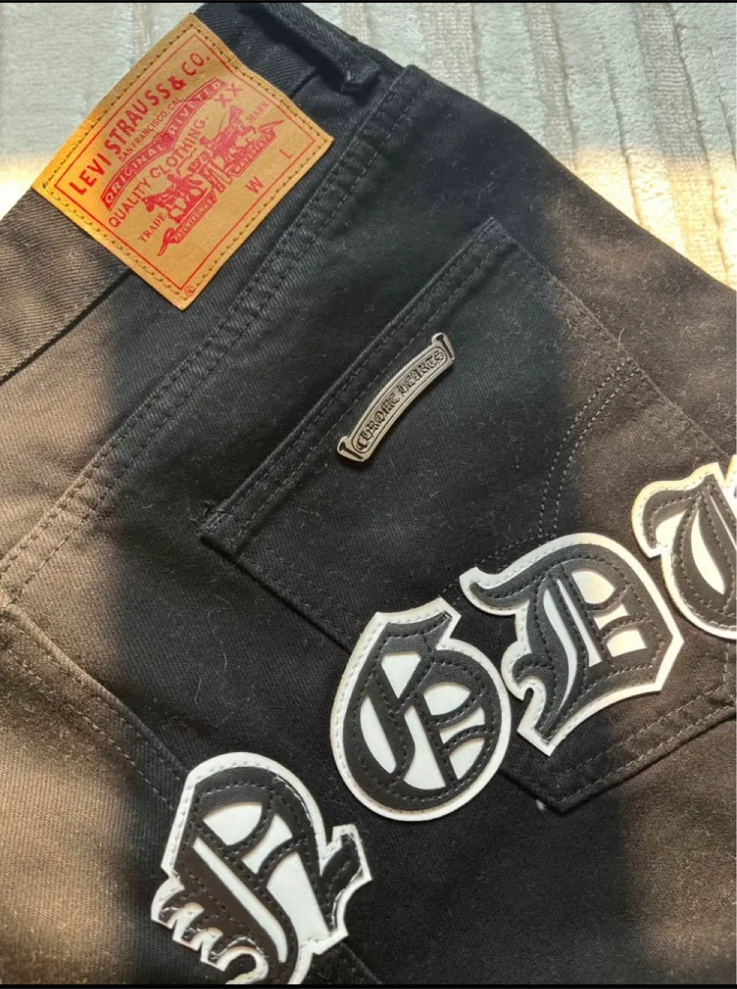 Chrome Hearts x Levi's Black Jeans - Size 32 image indicator(2)