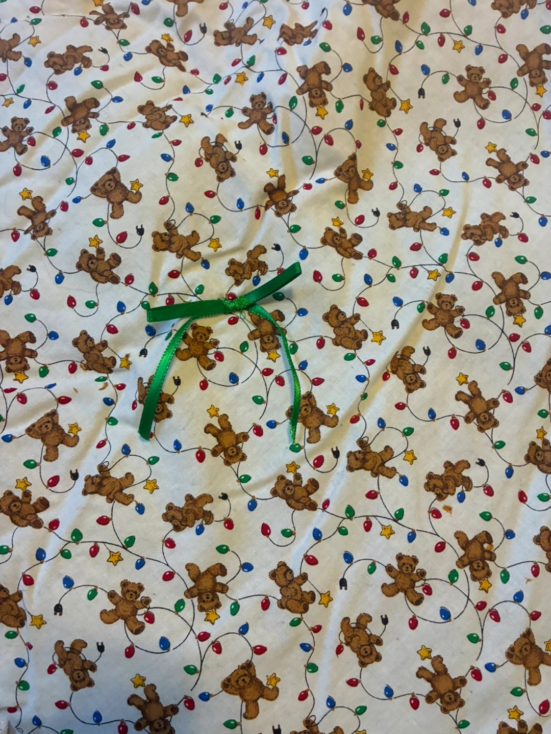 Vintage reversible Quilted Christmas Tree Skirt - photo 4