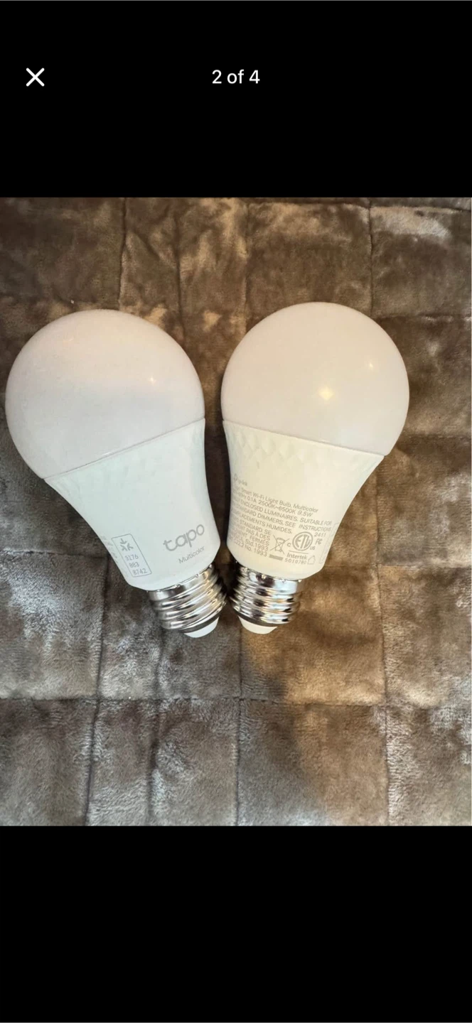 Tapo L535E Smart Wi-Fi Light Bulb, Multicolor, 2-pack