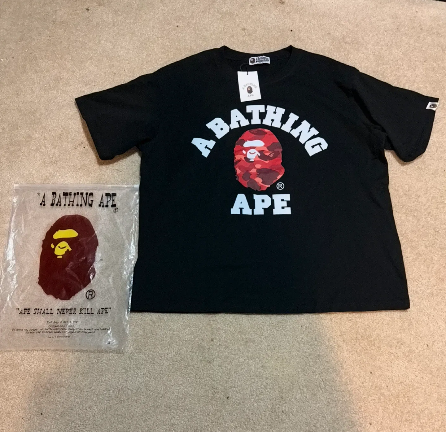 A Bathing Ape (BAPE) Black T-Shirt image indicator(2)