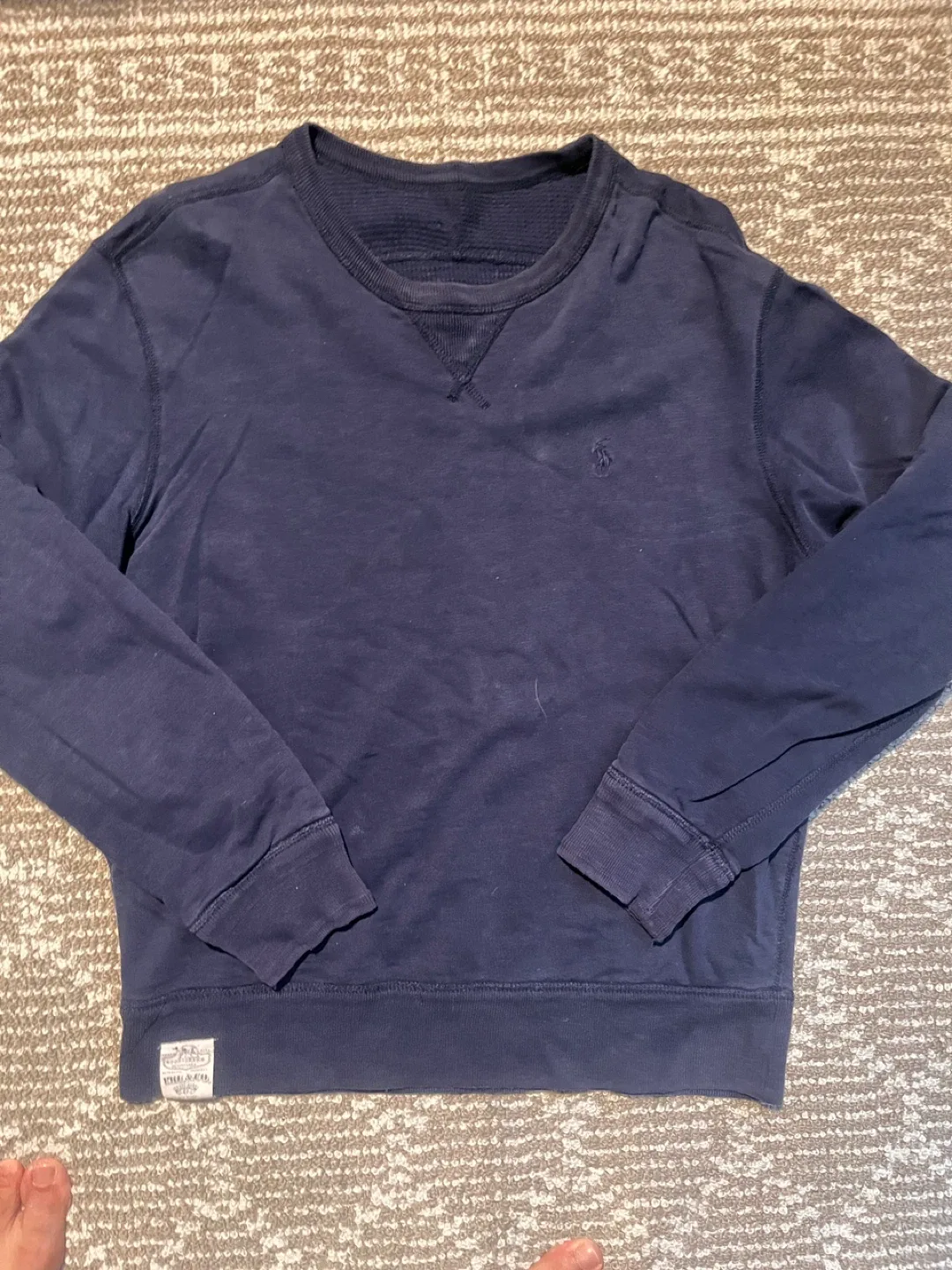 Ralph Lauren & Co. Navy Blue Waffle Knit Sweater thumbnail