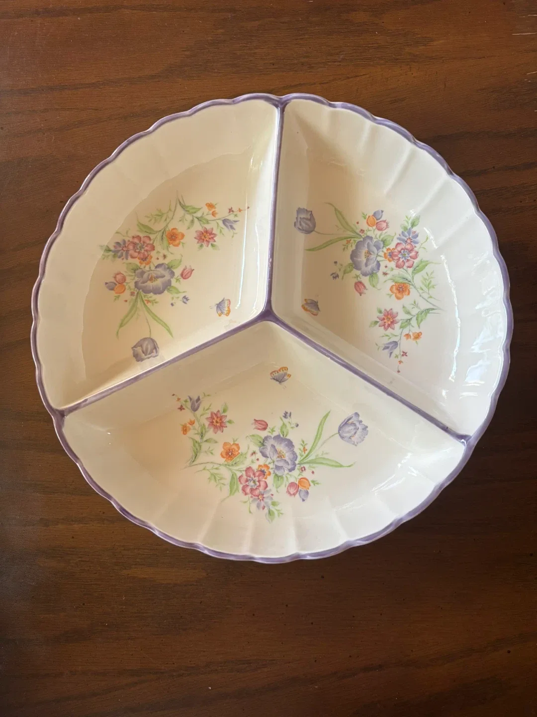 Vintage Floral Divided Serving Dish thumbnail